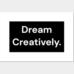 Dream Creatively White Logo. Posters and Art